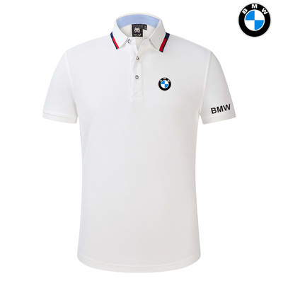 2022 Polo BMW Homme Logo sur La Manche Gauche Col Contrasté Extensible